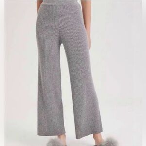 NWT NAP Cashmere Rib-Knit Leisure Pants Grey-Size Large.
